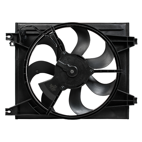 Электровентилятор кондиционера для автомобилей KIA Cerato I (04-) 1.6i/2.0i (с кожухом)