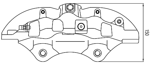 Суппорт тормозной для автомобилей Jeep Grand Cherokee (10-) передний правый d=40мм