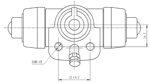 Цилиндр тормозной для автомобилей VW Polo (94-) / Golf III (91-) задний левый / правый d=17.5мм (чугун)