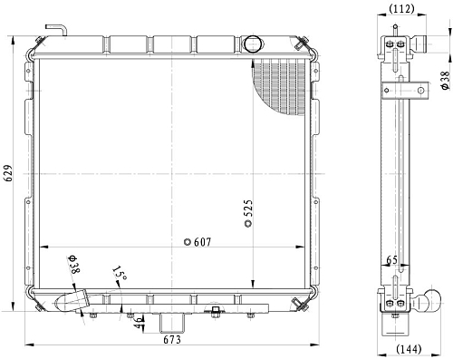 Радиатор охлаждения для автомобилей Валдай Cummins