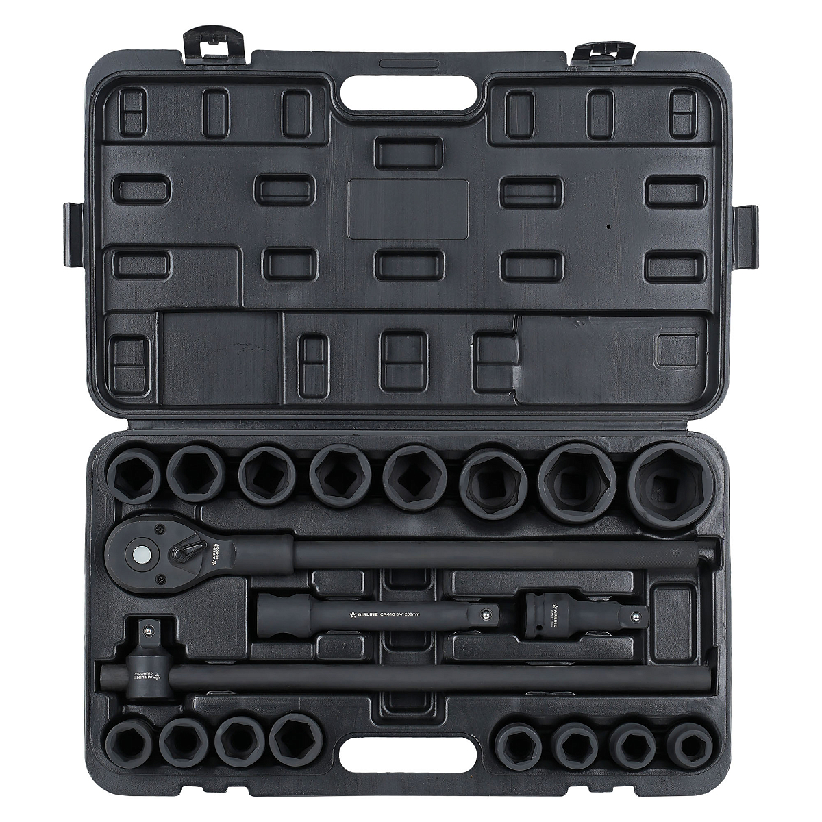 Набор головок ударных 3/4"DR L=56мм, 20пр. (19-50мм) пласт.кейс