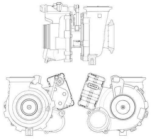 Турбокомпрессор для а/м BMW X5 (F15, F85) (13-)/X6 (F15, F85) (14-) 3.0D [N57] (тип GTB2056VZK)