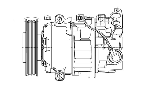 Компрессор кондиционера для автомобилей Megane III (08-)