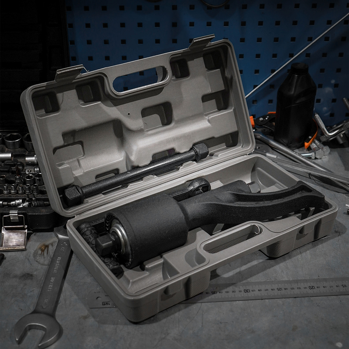 Гайковерт механич. 1"DR 4800Нм 1:56, 370мм пласт.кейс