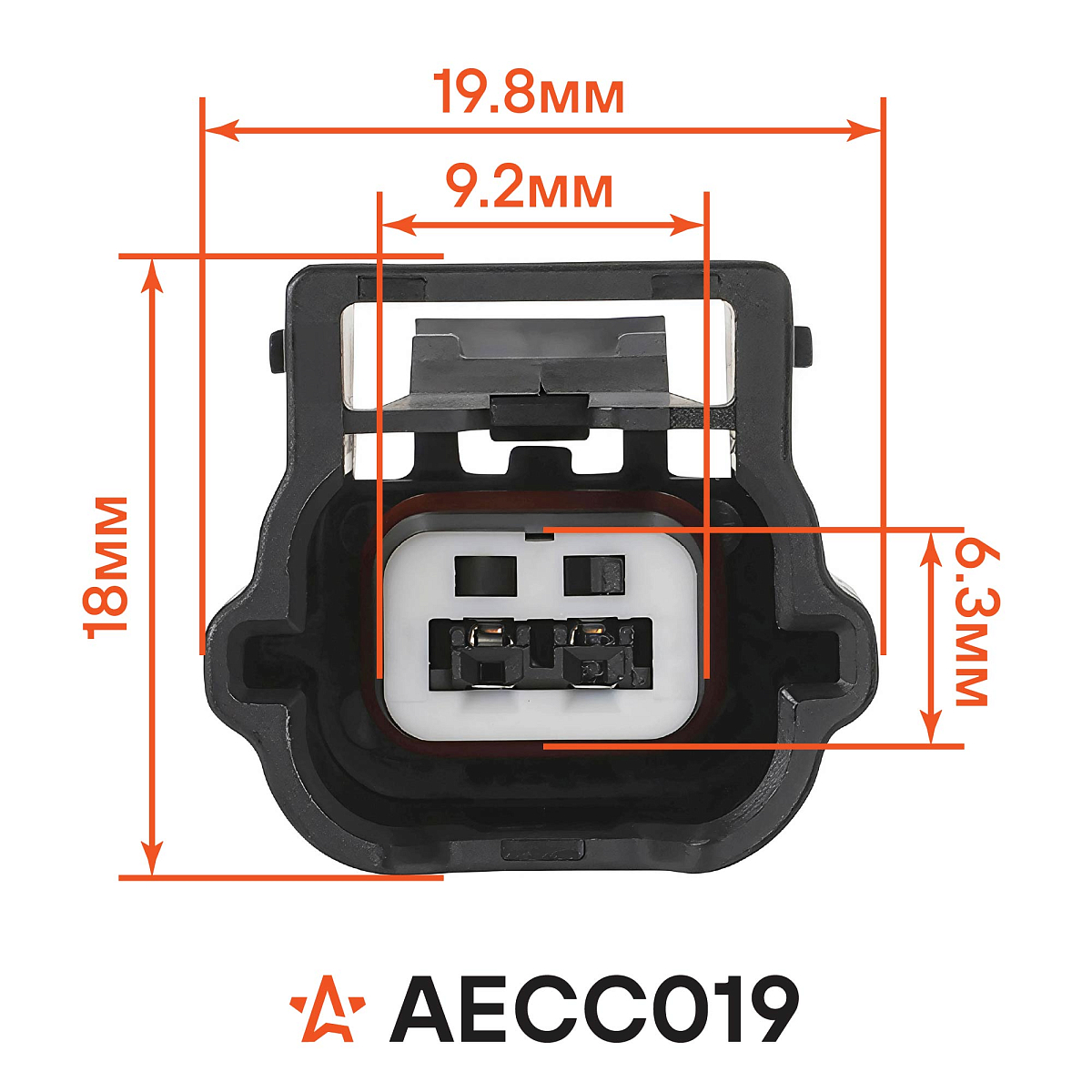 Разъём 2 pin с проводами для датчика ABS Лада, Renault, Nissan; для датч. темп. охл. жид. Renault