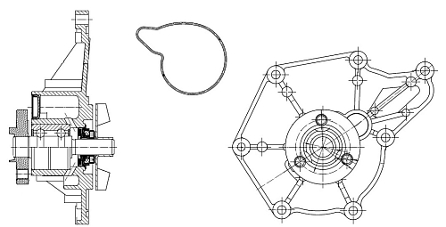 Насос водяной для автомобилей VW Touareg (02-)/Audi Q5 (08-)/Q7 (06-) 2.7TDI/3.0TDI/3.0TFSi