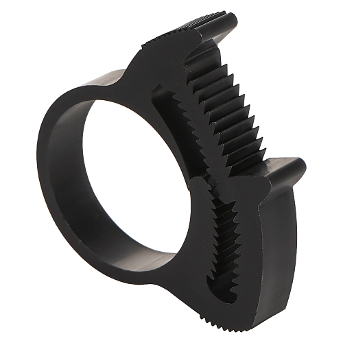 Хомут 20-24/7 мм, силовой зубчатый замок, пластик (ПА66) черный