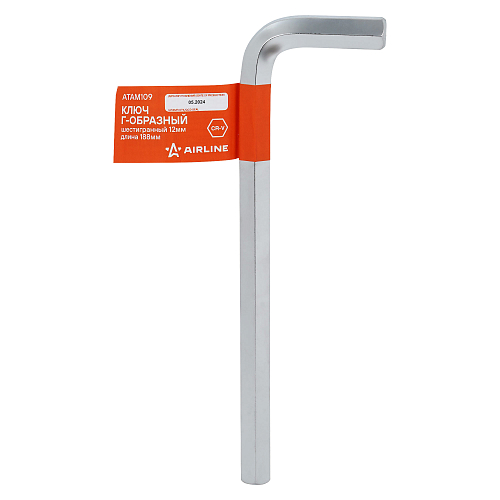 Ключ Г-образный шестигранный 12мм длина 188мм