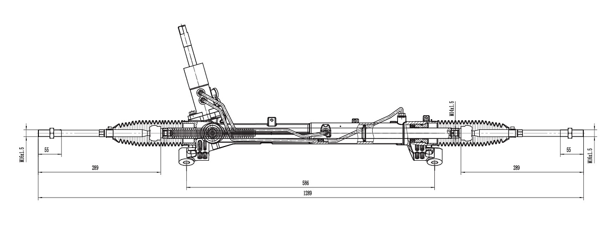 Механизм рулевой (рейка) для автомобиля Ford Focus II (05-) (без сервотроника) (гидравлический)