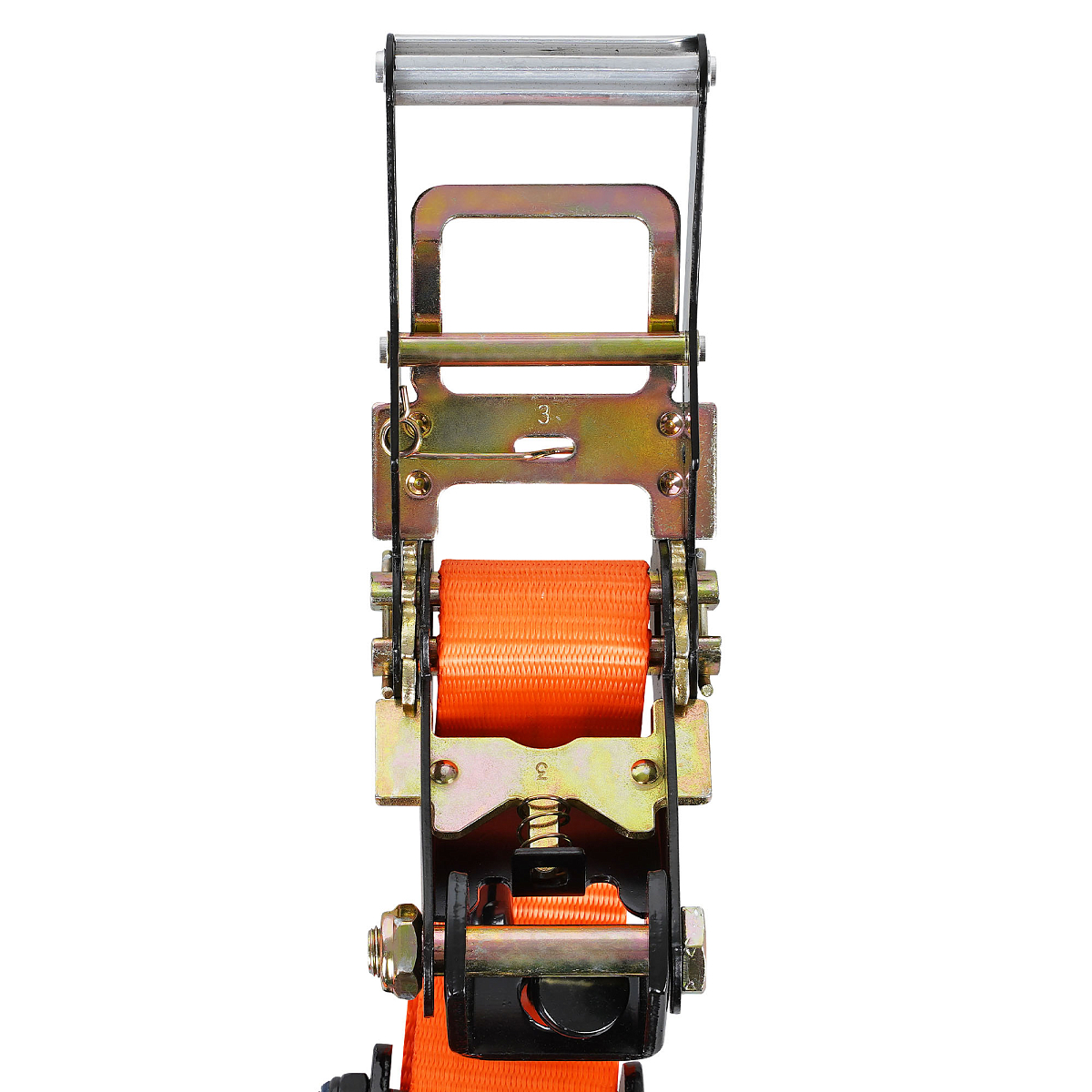 Ремень крепления автовозный для эвакуатора с храповиком и резиновым контроллером 4 т, 3 м МП-серия