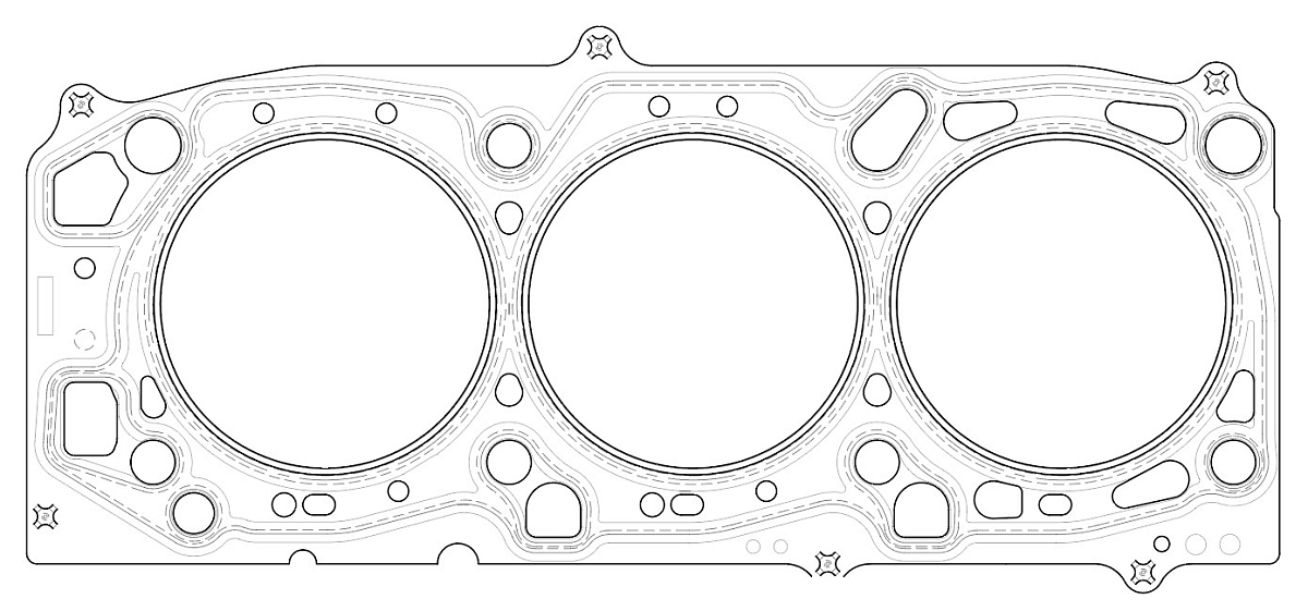 Прокладка ГБЦ для а/м Mitsubishi Pajero IV (06-) 3.8i [6G75] (прав.)