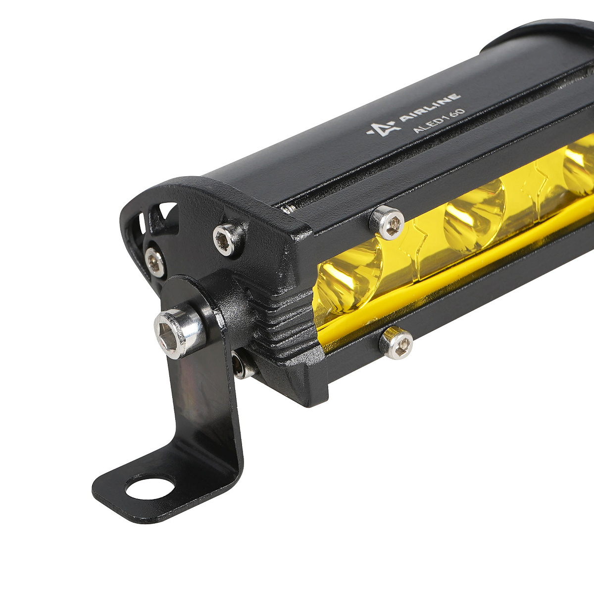 Фара (балка) светодиодная однорядная, 3LED, желтый дальний свет, 4.5Вт, 108x30x47мм, 12/24В