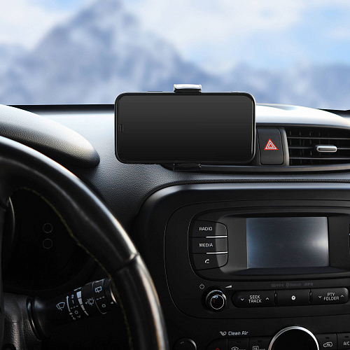 Держатель для телефона автомобильный в дефлектор раздвижной с шарниром