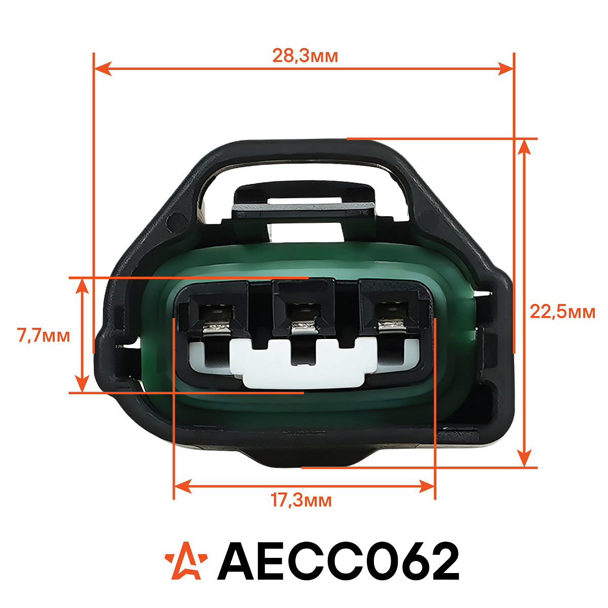 Разъём 3 pin с проводами для датчика положения дроссельной заслонки Toyota Avensis, Corolla