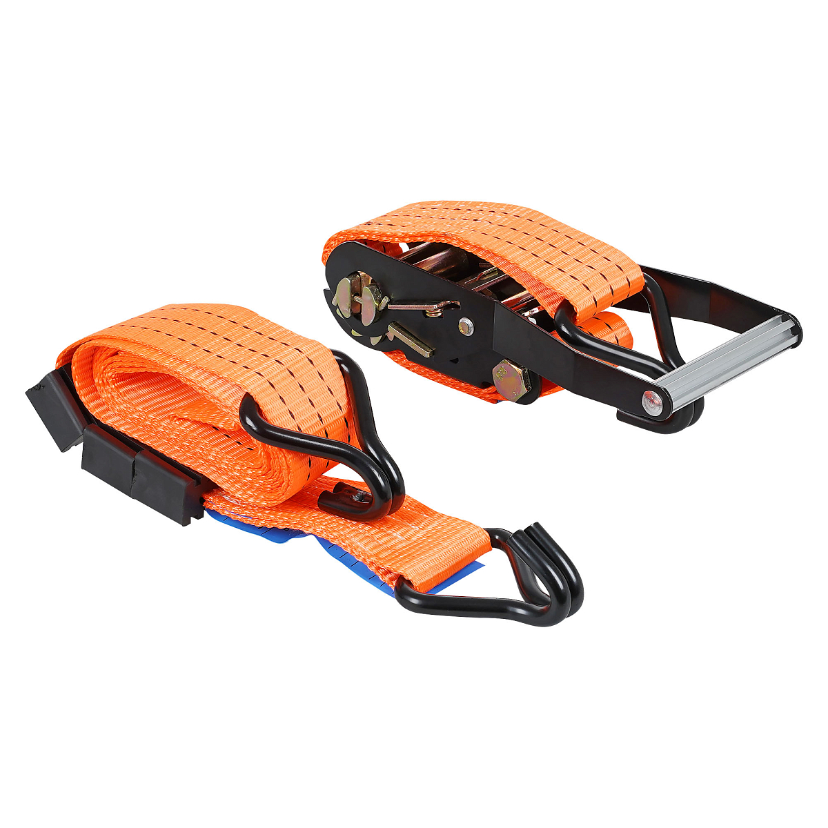 Ремень крепления автовозный с храповиком и резиновыми вставками 4 т, 3 м