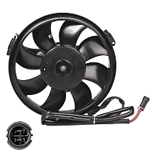 Электровентилятор кондиционера для автомобилей VW Passat (B5) (96-)/Audi A4 (B5) (94-) (c кожухом) (тип Valeo)