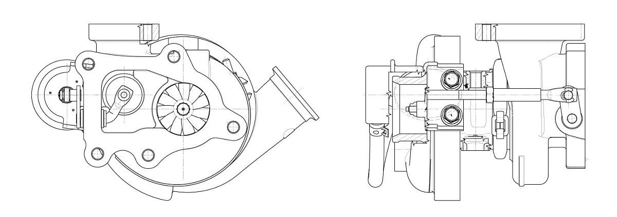 Турбокомпрессор для а/м ГАЗель-Бизнес/ГАЗель Next Cummins ISF2.8 E-4 (тип HE200WG)