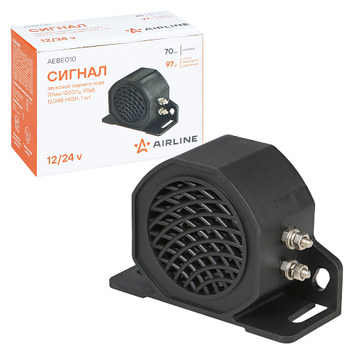 Сигнал звуковой заднего хода 70мм 1200Гц 97дБ 12/24В HIGH, 1 шт.