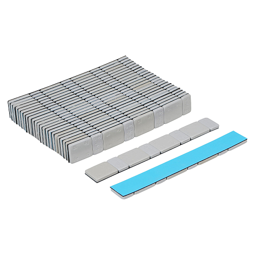 Груз балансировочный самоклеящийся стальной 4*5гр/4*10гр, 50 шт., серый