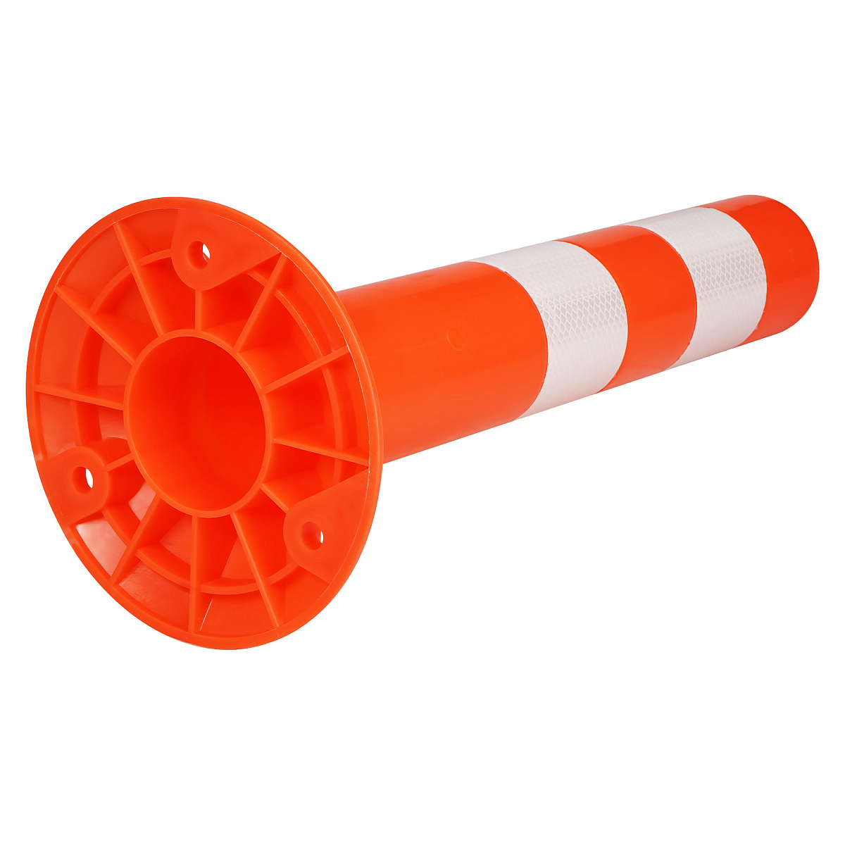 Столбик парковочный 480мм, 2 световозвр.полосы, анкерн.креп., пластик, оранжевый