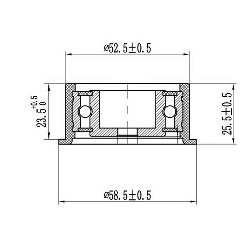 Ролик ГРМ для автомобилей Opel Astra G (98-) 1.4i/1.6i/1.8i (опорный)