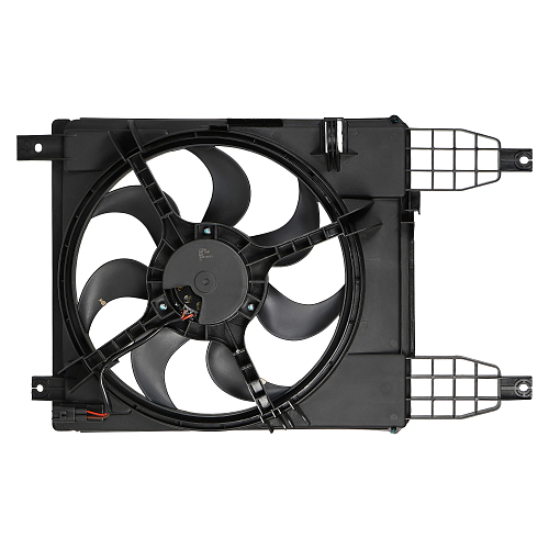 Электровентилятор охлаждения для автомобилей Chevrolet Aveo T255 (08-) (с кожухом)