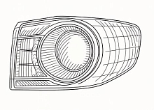 Фонарь задний для автомобилей Toyota Corolla E15 (06-) рестайлинг, внешний, правый
