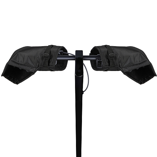 Муфты-варежки (рукавицы) на руль мото-электротехники, велосипеда, самоката, черные