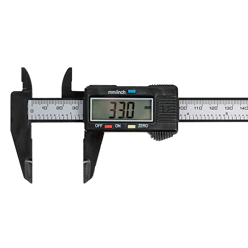 Штангенциркуль цифровой 150мм, шаг 0.1мм, пластиковый, глубиномер, блистер