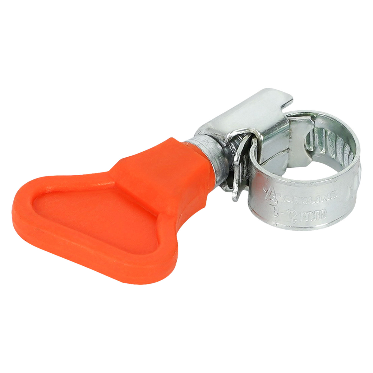 Хомут червячный 8-12/9мм с ключом, стандарт, W1(оцинк.)