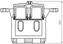 Суппорт тормозной для автомобилей Infiniti FX (02-)/II (08-)/QX70 (13-) передний правый d=45мм