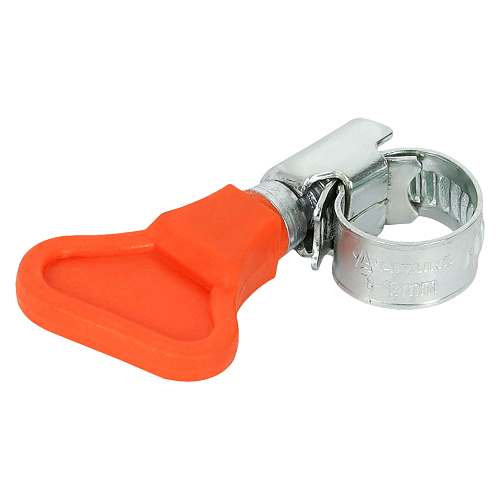 Хомут червячный 8-12/9мм с ключом, стандарт, W1(оцинк.)