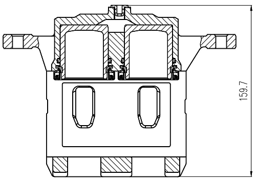 Суппорт тормозной для автомобилей Infiniti FX (02-)/II (08-)/QX70 (13-) передний правый d=45мм