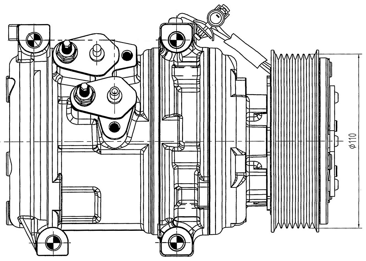Компрессор кондиционера для автомобилей ГАЗель Next (22-)/ГАЗель NN (22-) 2.5D [G]