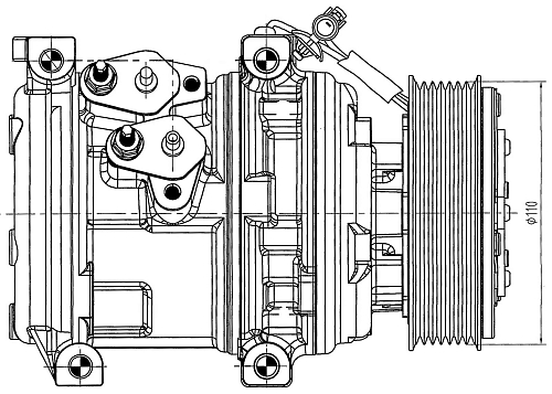 Компрессор кондиционера для автомобилей ГАЗель Next (22-)/ГАЗель NN (22-) 2.5D [G]