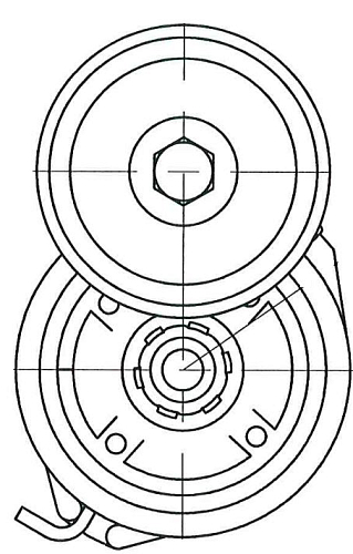 Ролик приводного ремня для автомобилей MAN TGA (02-)/TGS (07-)/TGX (07-) [D2066] (с натяжным механизмом)