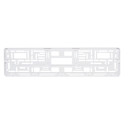 Рамка под номерной знак "Белая", с планкой