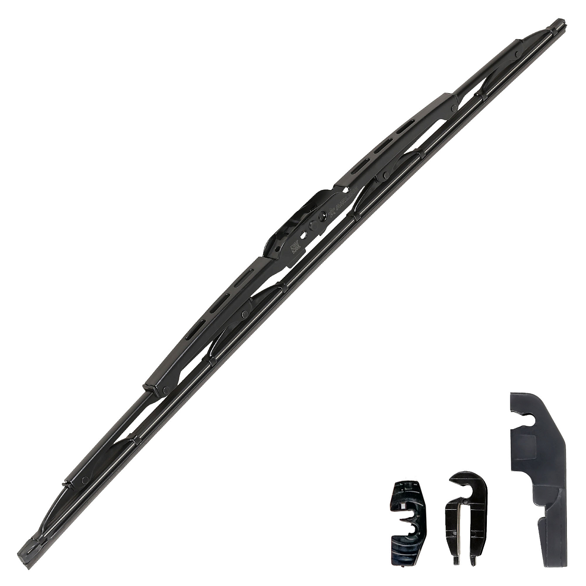 Щетка стеклоочистителя 500 мм (20") каркасная, 3 адаптера