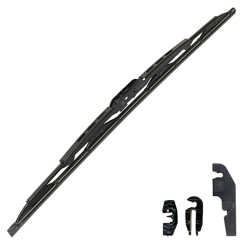 Щетка стеклоочистителя 500 мм (20") каркасная, 3 адаптера