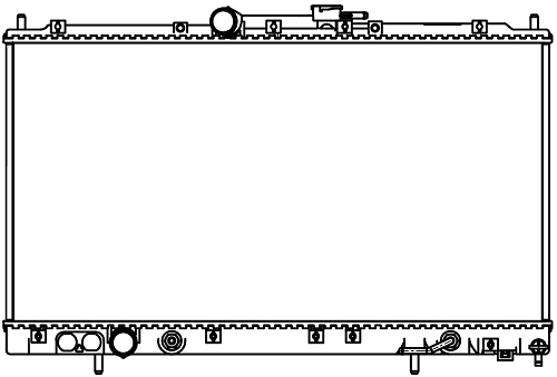 Радиатор охлаждения для автомобилей Galant (96-) 2.0i/2.4i/2.5i AT