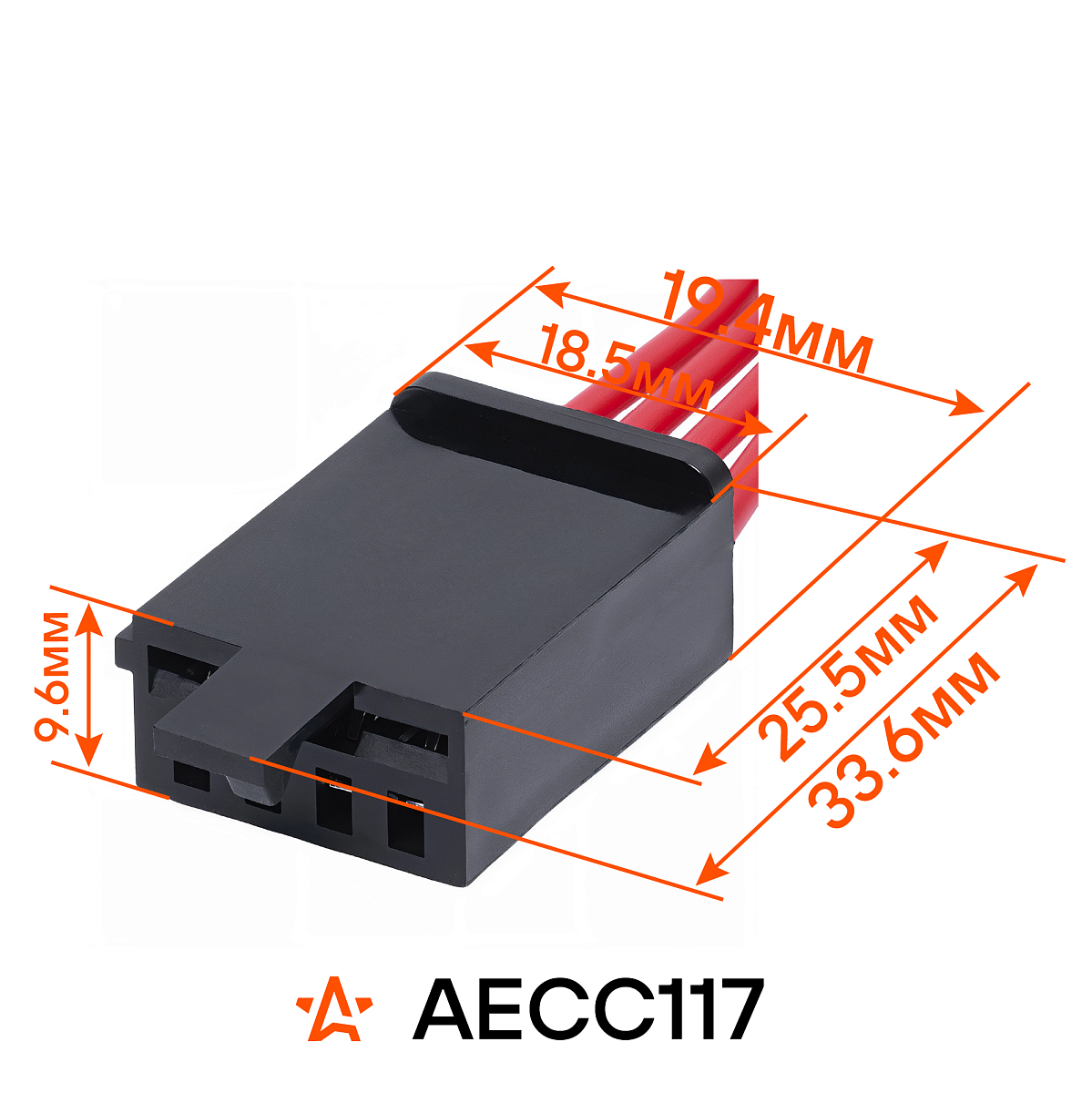 Разъём 4 pin с проводами для заднего фонаря Лада 2110-2112