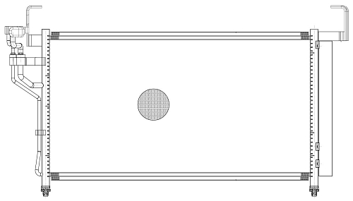 Радиатор кондиционера для автомобилей H-1/Starex (07-) 2.5TD/2.4G