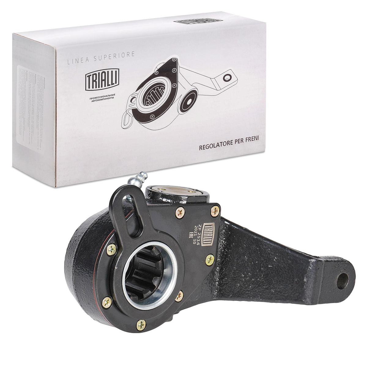 Рычаг тормоза регулировочный автоматический (трещотка) для автомобилей МАЗ 5440 / 544069 / 643068 средний левый / задний правый (широкий шлиц)