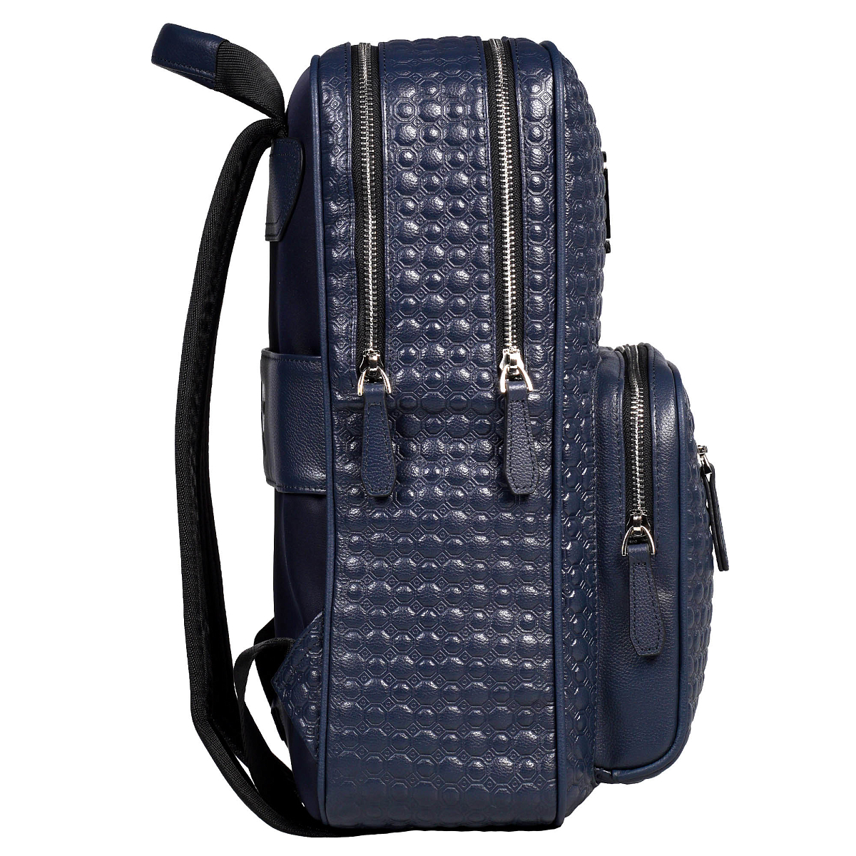 Рюкзак кожаный синий CR