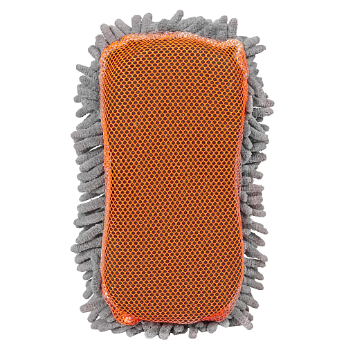 Губка-шиншилла с коралловой тканью (24*11 см)