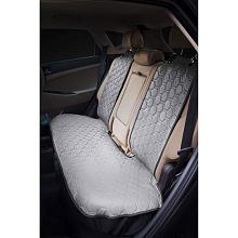 Накидка "Алькантара", задняя (3 предмета), экокожа с перфорацией, серая