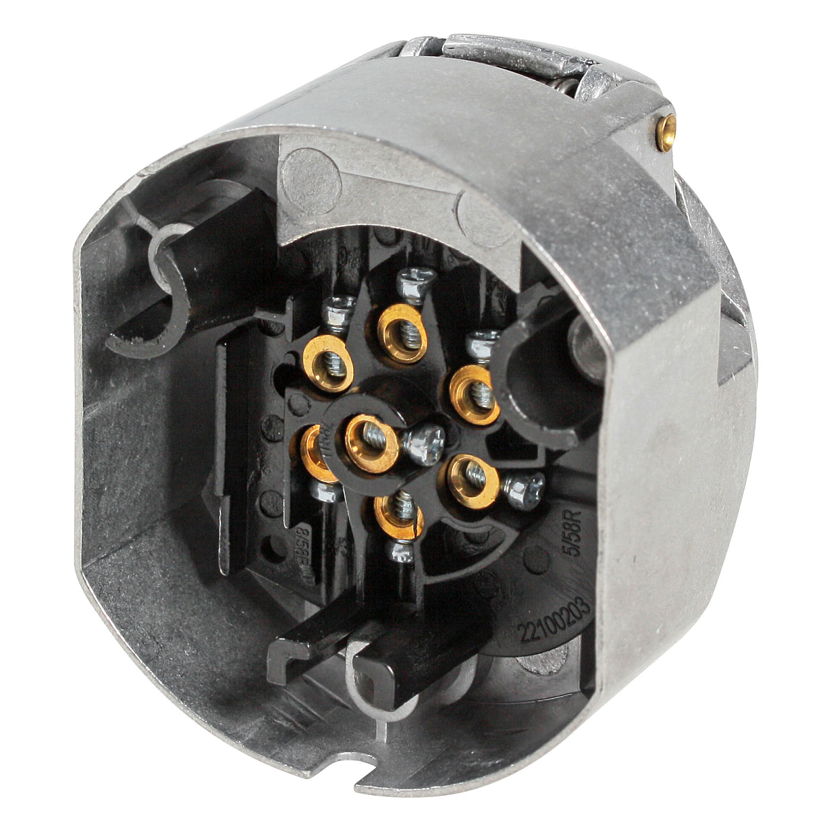 Розетка фаркопа 12В 7 контактов металл