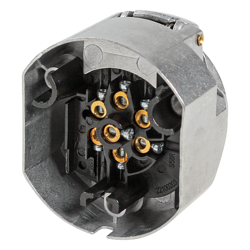 Розетка фаркопа 12В 7 контактов металл