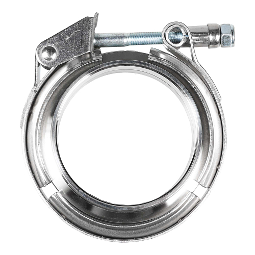 Хомут глушителя V-band быстросъемный (усиленный) с фланцами D=76 мм (нержавеющая сталь)