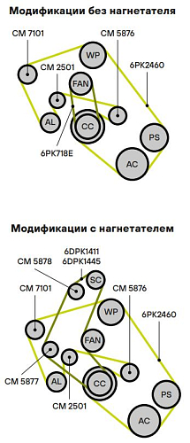 Ролик привод. ремня для автомобилей Mazda 3 (03-)/Mazda 3 (08-) 1.6i (опорный) (CM 2501)